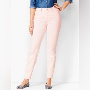 Talbot’s light pink curvy fit slim ankle jeans sz 12 NWT